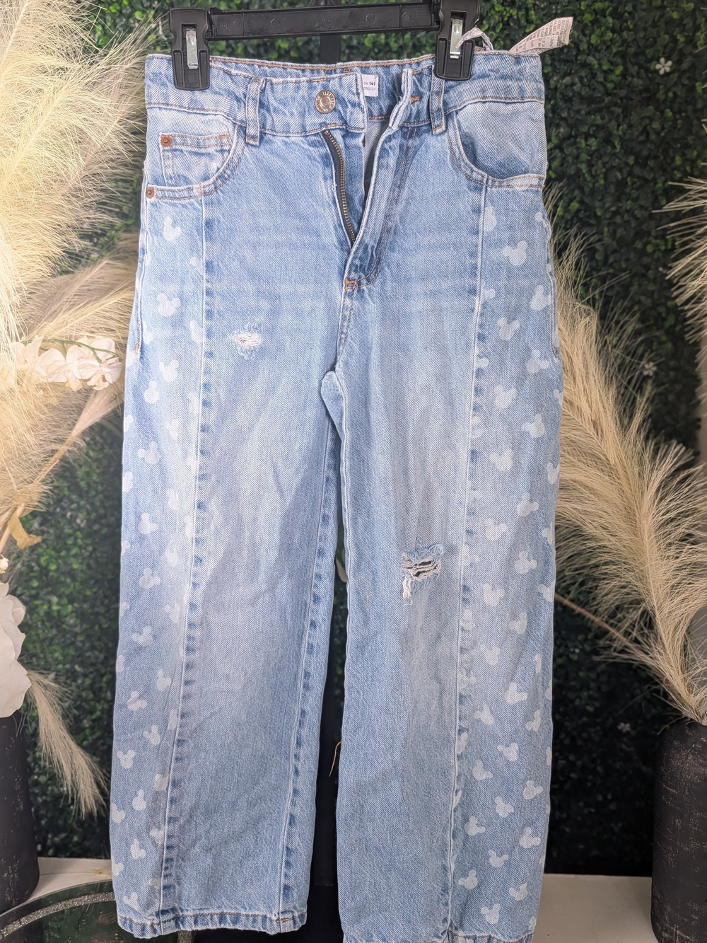 Poshmark title: Zara x Disney Mickey Mouse Girls Balloon Jeans Light Wash Size 1